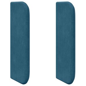 vidaXL Kopfteil Ohr Blau 40,5 x 40,5 x 4 cm Samt