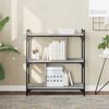 vidaXL B&uuml;cherregal 3 B&ouml;den Grau Sonoma 76x32x88 cm Holzwerkstoff