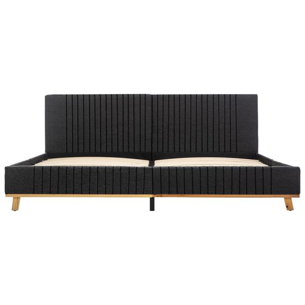 vidaXL Bettgestell Dunkelgrau Stoff 160&times;200 cm