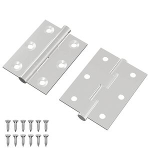 vidaXL Scharnier 2 Stk. Silber 50 x 38 x 1,3 mm Stahl