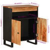 vidaXL Sideboard mit 2 T&uuml;ren 60x33x75 cm Massivholz Akazie