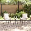 vidaXL Garten Essgruppe 3 pcs Braun und Creme Poly-Rattan