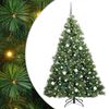 vidaXL K&uuml;nstlicher Weihnachtsbaum mit 300 LEDs Gr&uuml;n 180 cm PE und PVC