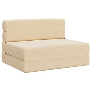 vidaXL Klappsofa Bett Creme 70 x 80 x 60 cm Stoff