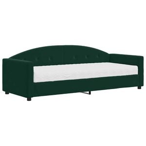 vidaXL Tagesbett mit Matratze Dunkelgr&uuml;n 80x200 cm Samt