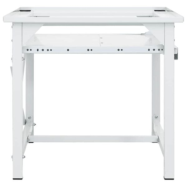 vidaXL Waschmaschinen-Untergestell mit Ausziehbarer Ablage Wei&szlig;