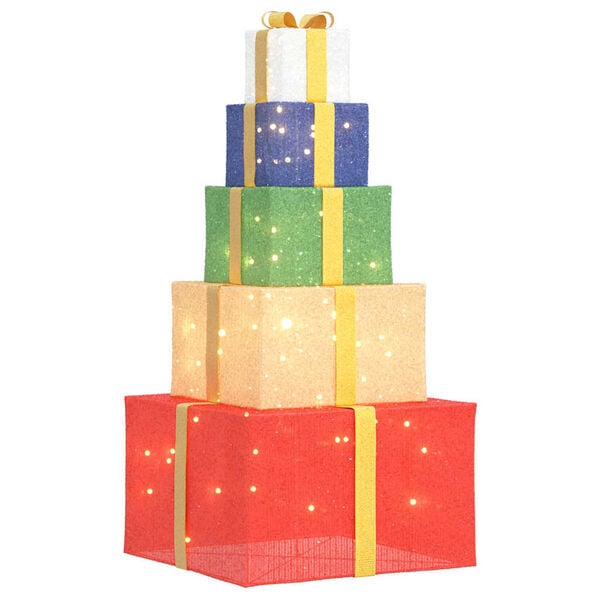 vidaXL Weihnachtsdekoration Geschenkbox 250 LEDs Warmwei&szlig;