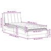 vidaXL Bett mit Matratze "Hanko" Dunkelbraun 90x200 cm Stoff