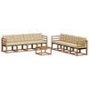 vidaXL Outdoor-Sofagarnitur 9 stk. Natur und Beige