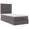 vidaXL Ottoman-Bett mit Matratze & LEDs Grau 80x200 cm Kunstleder