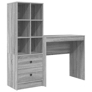 vidaXL Schreibtisch Graues Sonoma 125,5 x 40 x 127 cm 2 stk.
