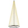 vidaXL LED-Weihnachtsbaum 235 cm 500 LEDs Warmes Wei&szlig; Eisen Schwarz