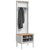 vidaXL Flurschrank FLORO Wei&szlig; 50 x 40 x 158 cm Massivholz Kiefer