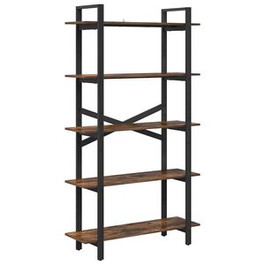 vidaXL B&uuml;cherregal 5 Ebenen 100 x 33,5 x 178 cm Holzwerkstoff