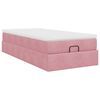 vidaXL Ottoman-Bett mit Matratze Rosa 90x190 cm Samt