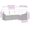 vidaXL Sofa Set mit Kissen 4 pcs Braun Poly-Rattan