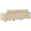 vidaXL Sofa 3 pcs Creme 221 x 80 x 80 cm Leinenmischgewebe