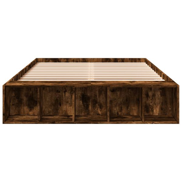 vidaXL Bettgestell R&auml;uchereiche 140x190 cm Holzwerkstoff