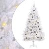 vidaXL K&uuml;nstlicher Weihnachtsbaum Wei&szlig; 90 x 90 x 180 cm PVC und Metall