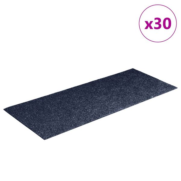 vidaXL Stufenmatten Selbstklebend 30 Stk. 60x25 cm Grau Blau Rechteckig