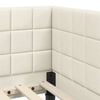 vidaXL Eckbettgestell mit Kopfteil Creme 90 cm x 200 cm Samt