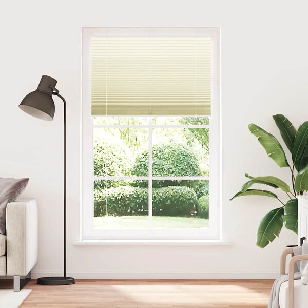 vidaXL Plissee Creme 115x200 cm Stoffbreite 114,4 cm Polyester