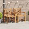 vidaXL Gartenstuhl 2 pcs 60 x 58 x 90 cm Massivholz Teak