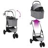vidaXL Faltbarer Haustierwagen Grau 78 x 54 x 101 cm 600D Oxford Stoff