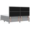 vidaXL Boxspringbett mit Matratze mit LED Hellgrau 200 x 200 cm Stoff