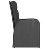 vidaXL 5-tlg. Garten-Essgruppe mit Auflagen Poly Rattan Schwarz