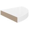 vidaXL Schwebendes Eckregal Hochglanz-Wei&szlig; 25x25x3,8 cm MDF