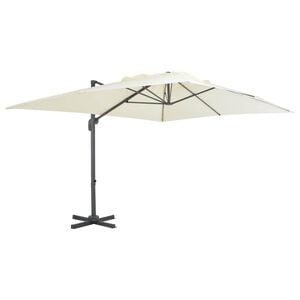 vidaXL Ampelschirm mit Aluminiummast 400 x 300 cm Sand