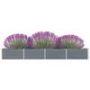 vidaXL Garten-Hochbeet Verzinkter Stahl 320&times;40&times;45 cm Grau