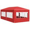 vidaXL Partyzelt mit Wand Rot 600 x 300 x 255 cm PE und Stahl