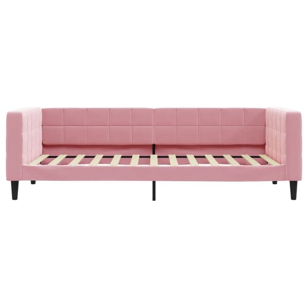 vidaXL Tagesbett mit Matratze Rosa 100x200 cm Samt