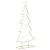 vidaXL Metall-Weihnachtsbaum mit St&auml;nder KUOPIO 125 cm Stahl Gold