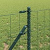 vidaXL Zaun mit Pfosten Gr&uuml;n 0,6 x 10 m Stahl und PVC