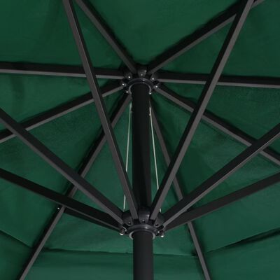 vidaXL Sonnenschirm mit Aluminium-Mast 600 cm Grün
