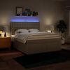 vidaXL Boxspringbett mit Matratze Creme 180x200 cm Stoff