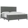 vidaXL Boxspringbett mit Matratze Dunkelgrau 200 x 200 cm Stoff