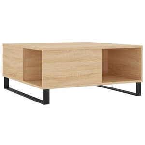 vidaXL Couchtisch Sonoma-Eiche 80x80x36,5 cm Holzwerkstoff