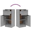 vidaXL Sideboards 2 Stk. Grau Sonoma 30x30x70 cm Holzwerkstoff