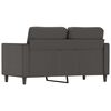vidaXL 2-Sitzer-Sofa Grau 120 cm Kunstleder