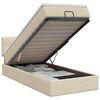 vidaXL Ottoman Bett mit Matratze mit Kopfteil Creme 100 x 200 cm Stoff