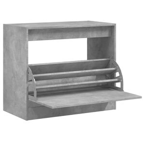 vidaXL Schuhschrank Betongrau 80x42x69 cm Holzwerkstoff