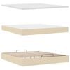 vidaXL Ottoman-Bett mit Matratze Creme 180x200 cm Stoff