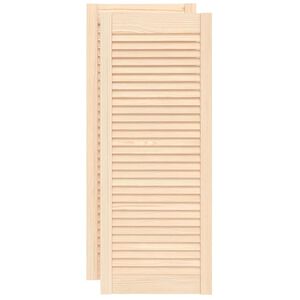 vidaXL Lamellierte T&uuml;ren mit T&uuml;r 2 Stk. Natur 69 x 49,4 cm