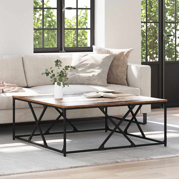 vidaXL Couchtisch Altholz 100 x 100 x 40 cm Holzwerkstoff