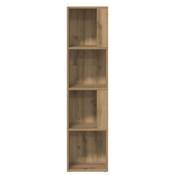 vidaXL Eckregal Artisan-Eiche 33x33x132 cm Holzwerkstoff