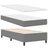 vidaXL Boxspringbett Hellgrau und Wei&szlig; 100 x 200 cm Cordstoff